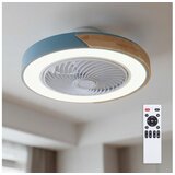  Brilagi - LED prigušiva svetiljka sa ventilatorom LED/38W/230V 50 cm plava/hrast + daljinski upravljač Cene
