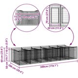  Gabionski uzdignuti krevet 2 pcs Srebrna | shoptok.hr