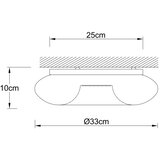  ondaluce - plafonsko svetlo dodi 2xE27/15W/230V prečnik 33 cm belo | Eponuda.com