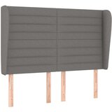  Uzglavlje s ušima tamnosivo 147x23x118/128 cm od tkanine | shoptok.hr