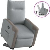 Maison Chic Naslanjač - Relax naslanjač s funkcijo vstajanja svetlo sivo blago, (22040264) | Shoptok.si