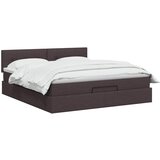  Podesivi krevet s madracem Tamno smeđa 140 x 190 cm Tkanina | shoptok.hr
