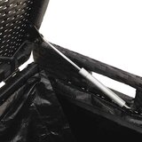  Vanjska klupa za odlaganje s crnim jastukom 100 cm | shoptok.hr