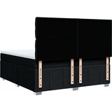 vidaXL Box spring postelja z vzmetnico črn 200x200 cm blago | Shoptok.si