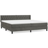The Living Store Box spring postelja z vzmetnico temno siva 200x200 cm žamet - Box Spring Postelja, (21488820) | Shoptok.si