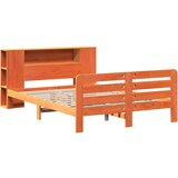 vidaXL Postelja brez vzmetnice voščeno rjava 140x200 cm trdna borovina | Shoptok.si