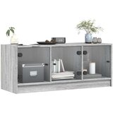 TV omarica s steklenimi vrati siva sonoma 102x37x42 cm | Shoptok.si