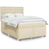  Krevet s oprugama i madracem krem 160x200 cm od tkanine | shoptok.hr