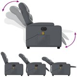  Električni masažni naslonjač od umjetne kože sivi | shoptok.hr