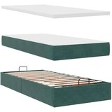  Okvir kreveta s madracima tamnozeleni 100x200cm baršunasti | shoptok.hr