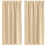  Zavjese za blackout s prstenovima 2 pcs Krema 175 x 140 cm | shoptok.hr