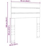  Uzglavlje s uzglavljem Dimljeni hrast 90 cm Konstruirano drvo | shoptok.hr