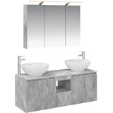  Set ormarića za kupaonicu 4 kom. Betonska siva | shoptok.hr