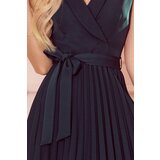 Numoco pleated dress with neckline | Shoptok.si