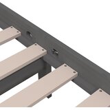  Okvir za krevet od masivnog drva sivi 100 x 200 cm | shoptok.hr