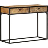  Konzolna mizica 100x35x75 cm trden mangov les | Shoptok.si