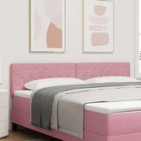 vidaXL Glava postelje s kristalnimi gumbi, naborki, roza, 180 cm, žamet, (22008508) | Shoptok.si