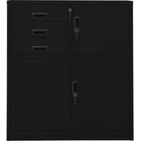  Uredski ormarić crni 90 x 40 x 102 cm čelični | shoptok.hr