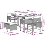 vidaXL 9-dijelni vrtni blagovaonski set sivi od poliratana | shoptok.hr