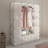 vidaXL Modularna omara z 18 predelki bela 37x146x180,5 cm | Shoptok.si
