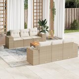  7-dijelni set vrtnih sofa od poliratana s jastucima bež | shoptok.hr