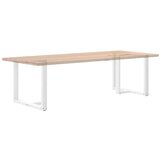  Noge za jedilno mizo v obliki črke T, 2 kosa, bele barve, 100 x 35 x (72–73) cm, jeklo, (22123919) | Shoptok.si
