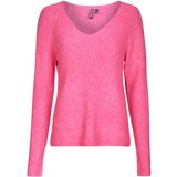 Pieces Puloverji ELLEN V NECK Rožnata Cene