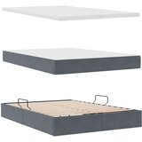  Krevet s prostorom za pohranu s LED-om Tamno siva 140 x 200 cm | shoptok.hr