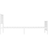 Metalni okvir kreveta uzglavlje i podnožje bijeli 107x203 cm | shoptok.hr
