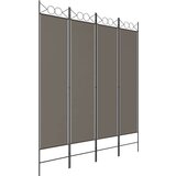 Sobna Paravan 4-delni antracitna 160x200 cm blago, (20594896) | Shoptok.si