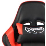 vidaXL Okretna igraća stolica s osloncem za noge crvena PVC | shoptok.hr