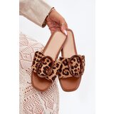 Boto Flat Women's Slippers With Decorative Buckle Leopard Luwam | shoptok.hr
