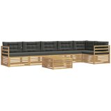 vidaXL Zunanja garnitura za sedenje 7 pcs Bela in antracit Poliester, (5000272525) | Shoptok.si