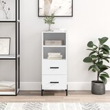 Maison Chic Komoda - Predalnik bela 34,5x34x90 cm inženirski les, (21716206) | Shoptok.si