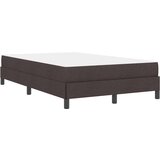  Postelja z vzmetnico z vzmetnico Temno rjava 120 x 190 cm blago | Shoptok.si