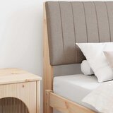  Tapecirani uzglavlje Sivo-smeđa 100 cm Čvrsto borovo drvo | shoptok.hr