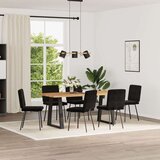  Blagovaonske stolice 6 kom crne baršunaste | shoptok.hr