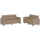 vidaXL 2-dijelni set sofa s jastucima boja cappuccina od umjetne kože | shoptok.hr