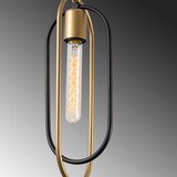 VISILICA CERCO crno/ zlatna, metal, 48 x 48 cm, visina 132cm, dimenzija sjenila 32 x 14 cm, podesiva visina, duljina kabla 90 cm, 5 X E27 40 W | shoptok.hr