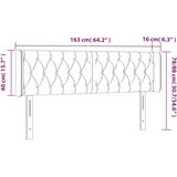  Uzglavlje s ušima tamnosivo 163x16x78/88 cm baršunasto | shoptok.hr