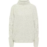 MYMO Širok pulover mešane barve / off-bela