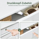 SoBuy vitrina za čevlje zložljiva vrata bel učinek staranega lesa 103x23x82cm, (5000009228) | Shoptok.si
