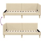 vidaXL Kutni okvir kreveta Ostalo s uzglavljem Krema 80 x 200 cm | shoptok.hr
