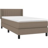 vidaXL Krevet s oprugama i madracem smeđesivi 90x190 cm od tkanine | shoptok.hr