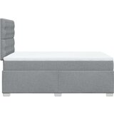 vidaXL Krevet s oprugama i madracem svjetlosivi 120x190 cm od tkanine | shoptok.hr