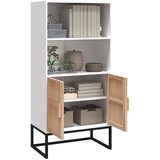  Visoka komoda bijela 60 x 35 x 125 cm od konstruiranog drva | shoptok.hr