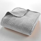 Douceur d intérieur Sivi set prekrivača i jastučnice od samta 220x240 cm Solange – | shoptok.hr