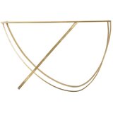 Mauro Ferretti Crni/u zlatnoj boji pomoćni stol sa staklenom pločom stola 40x120 cm Ring – | shoptok.hr