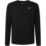 Pepe Jeans Majica z dolgimi rokavi Original Basic 2 Long N moška, črna barva | Shoptok.si