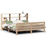 vidaXL Posteljni okvir brez vzmetnice 180x200 cm trdna borovina | Shoptok.si